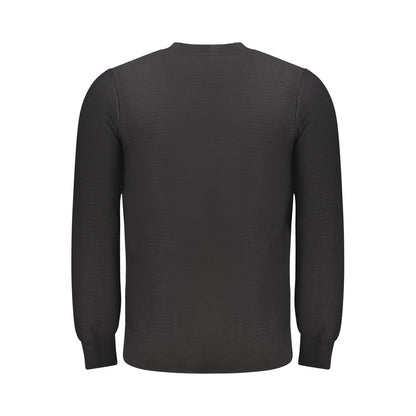 T-shirt manches longues Hugo Boss homme en coton et cachemire noir – BO-33819