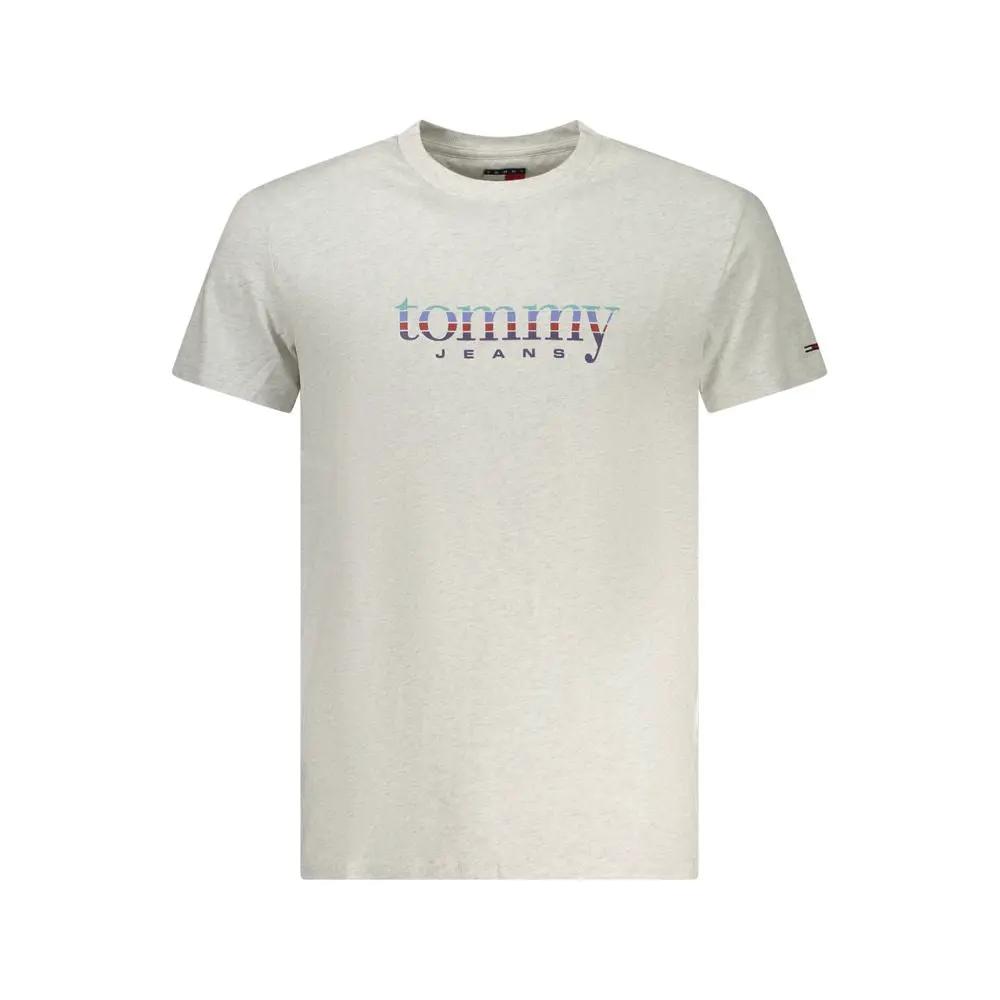 Tommy Hilfiger Gray Cotton Men's T-Shirt by Tommy Hilfiger