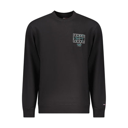 Sweat-shirt Tommy Hilfiger homme col rond en coton noir – TO-42722