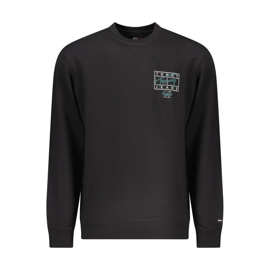 Sweat-shirt Tommy Hilfiger homme col rond en coton noir – TO-42722