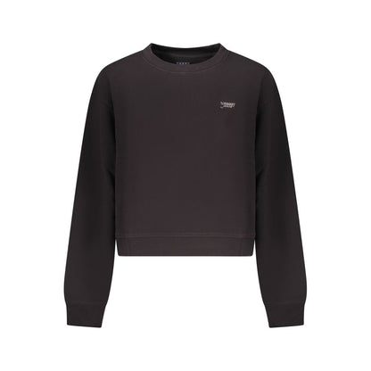 Sweat-shirt Tommy Hilfiger femme col rond en coton noir – TO-42736