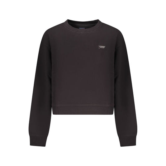 Sweat-shirt Tommy Hilfiger femme col rond en coton noir – TO-42736