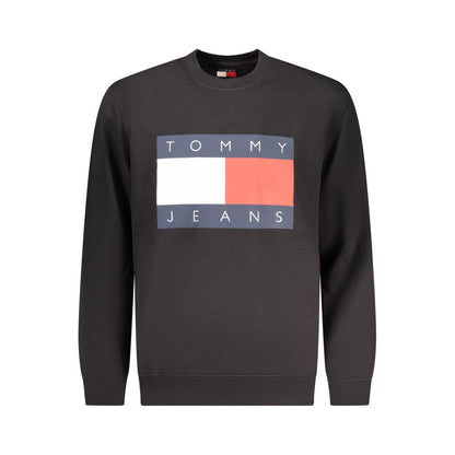 Sweat-shirt Tommy Hilfiger homme col rond en coton noir – TO-42743