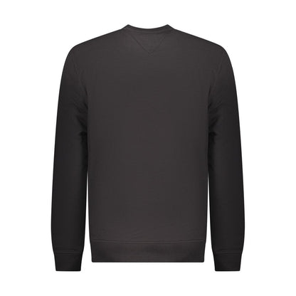 Sweat-shirt Tommy Hilfiger homme col rond en coton noir – TO-42743