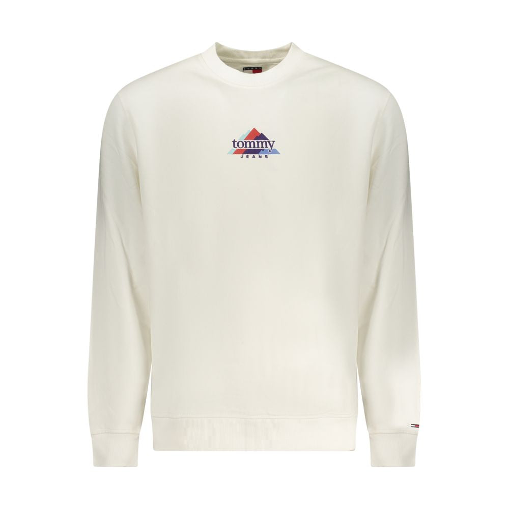 Sweat-shirt Tommy Hilfiger homme col rond en coton blanc – TO-42747