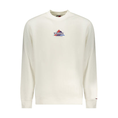 Sweat-shirt Tommy Hilfiger homme col rond en coton blanc – TO-42747