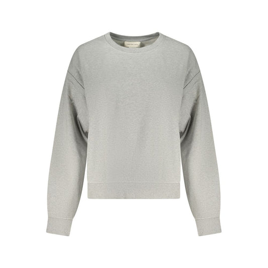 Sweat-shirt Calvin Klein femme col rond en coton gris – CA-42756