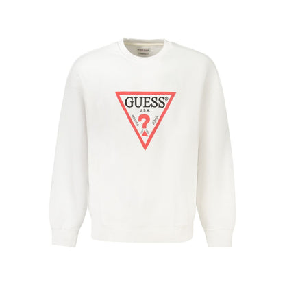 Sweat-shirt Guess Jeans homme oversize en coton bio blanc – GU-39048