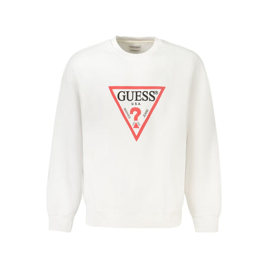 Sweat-shirt Guess Jeans homme oversize en coton bio blanc – GU-39048