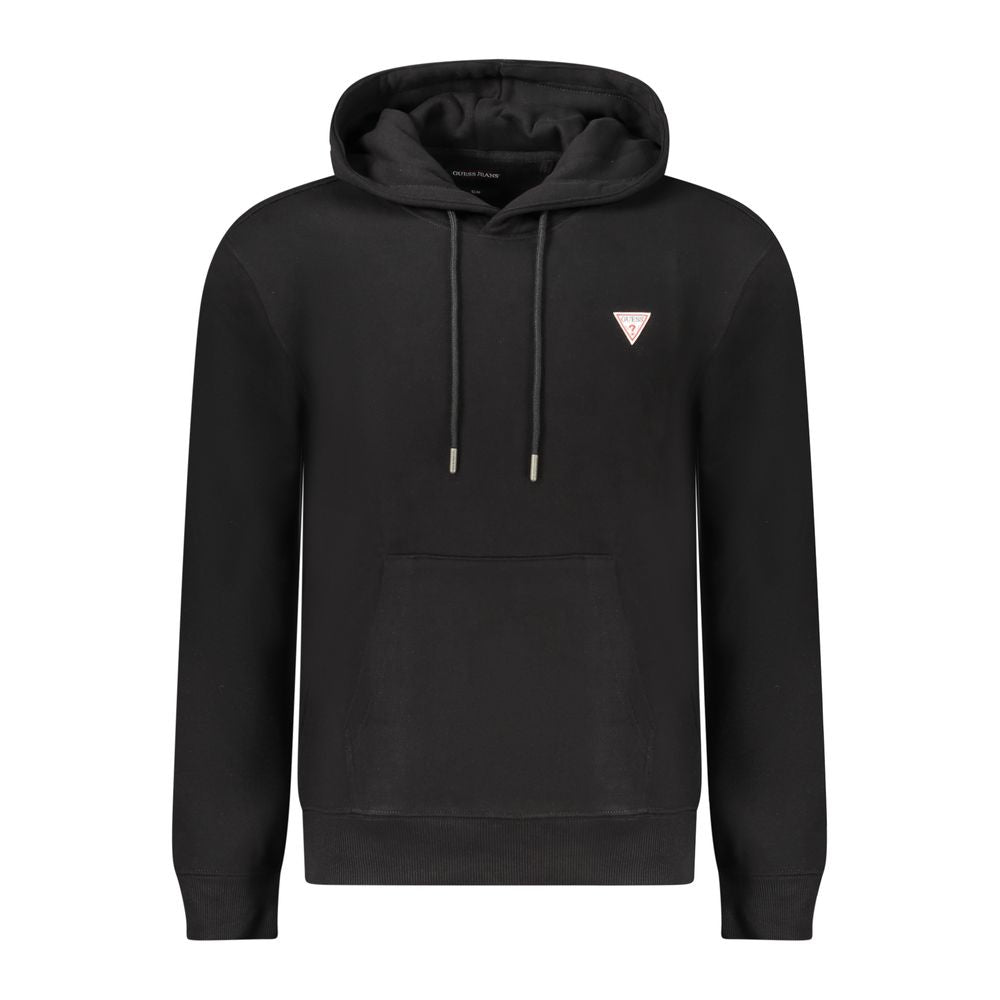 Sweat à capuche Guess Jeans homme slim en coton bio noir – GU-39046