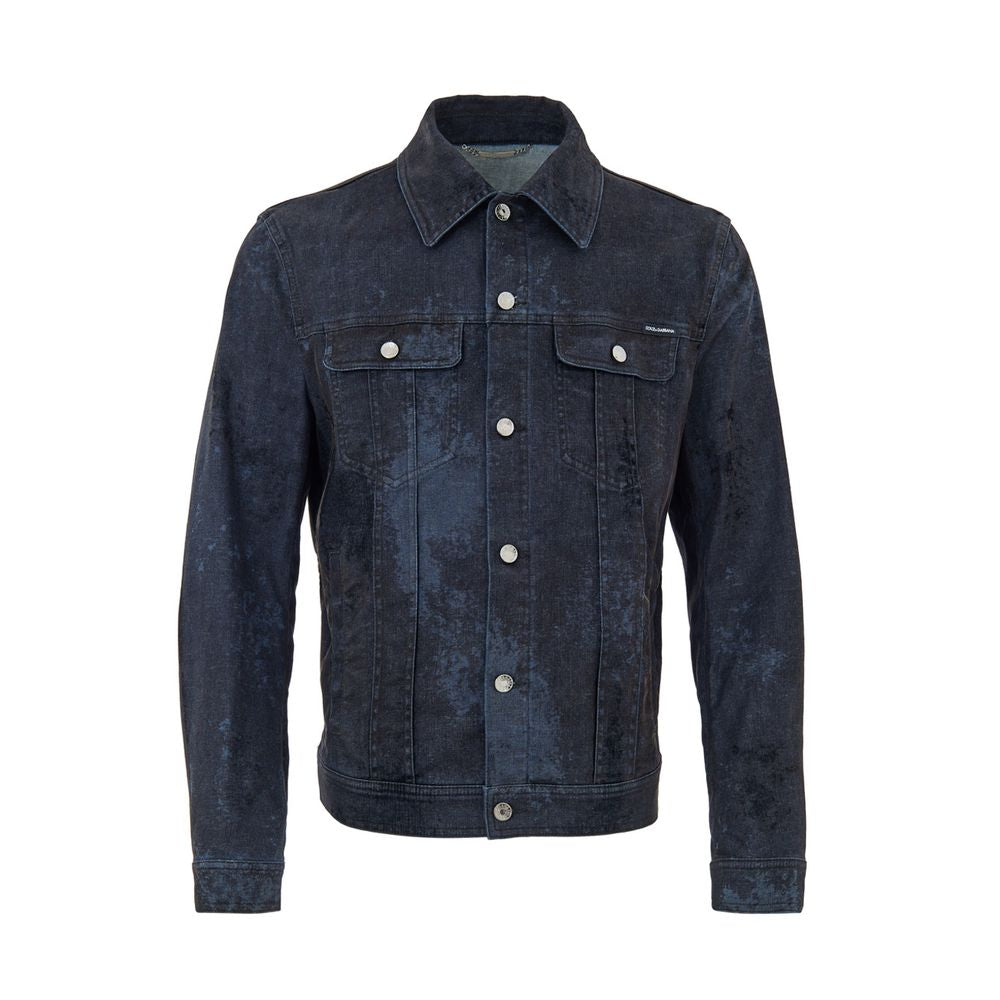 Dolce & Gabbana Gray Cotton Denim Jacket by Dolce & Gabbana