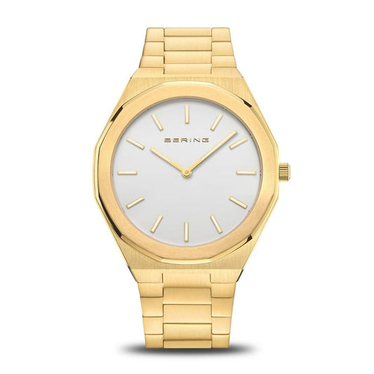 BERING Gold Stainless Steel Dress Watch