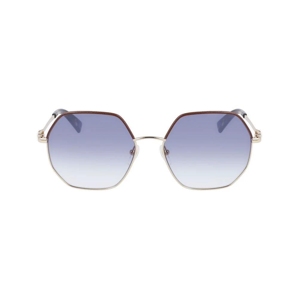 Longchamp Gold Metal Sunglasses by Longchamp