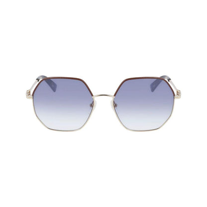 Longchamp Gold Metal Sunglasses by Longchamp