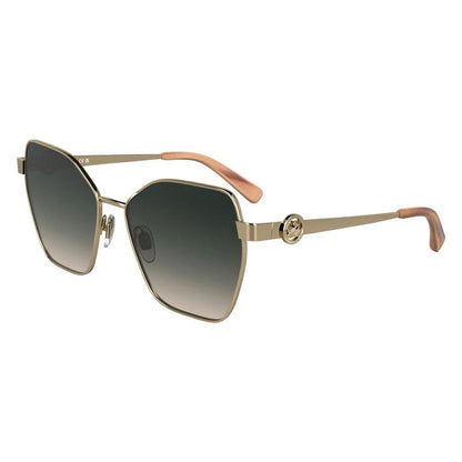 Longchamp Gold Metal Sunglasses by Longchamp