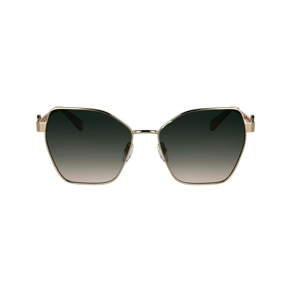 Longchamp Gold Metal Sunglasses by Longchamp