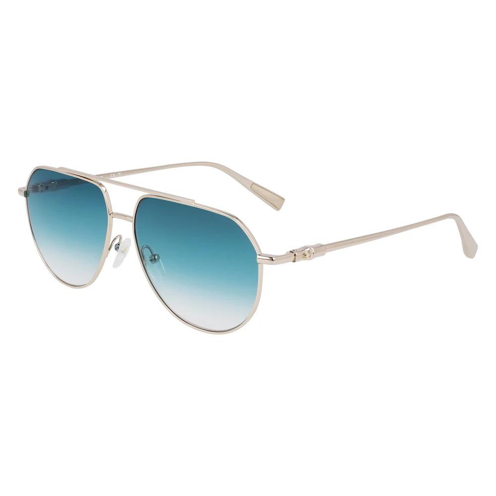 Longchamp Gold Metal Sunglasses by Longchamp