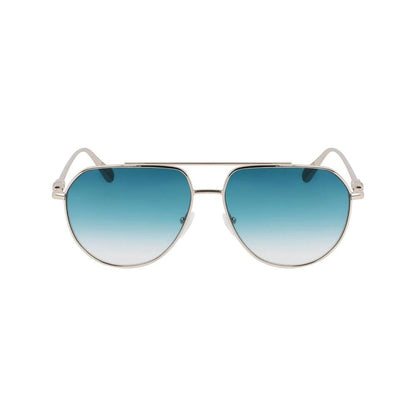 Longchamp Gold Metal Sunglasses by Longchamp