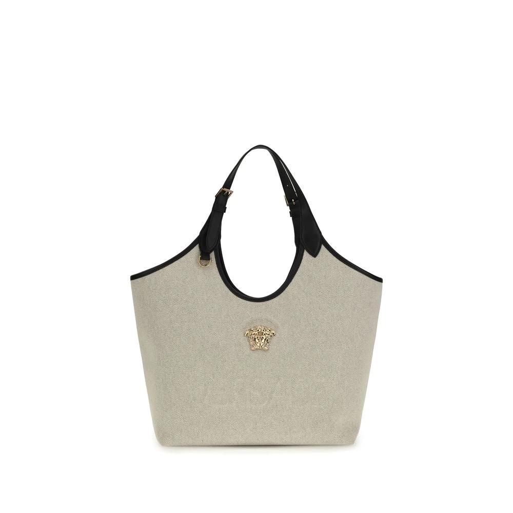 Versace Beige Cotton Shoulder Bag by Versace