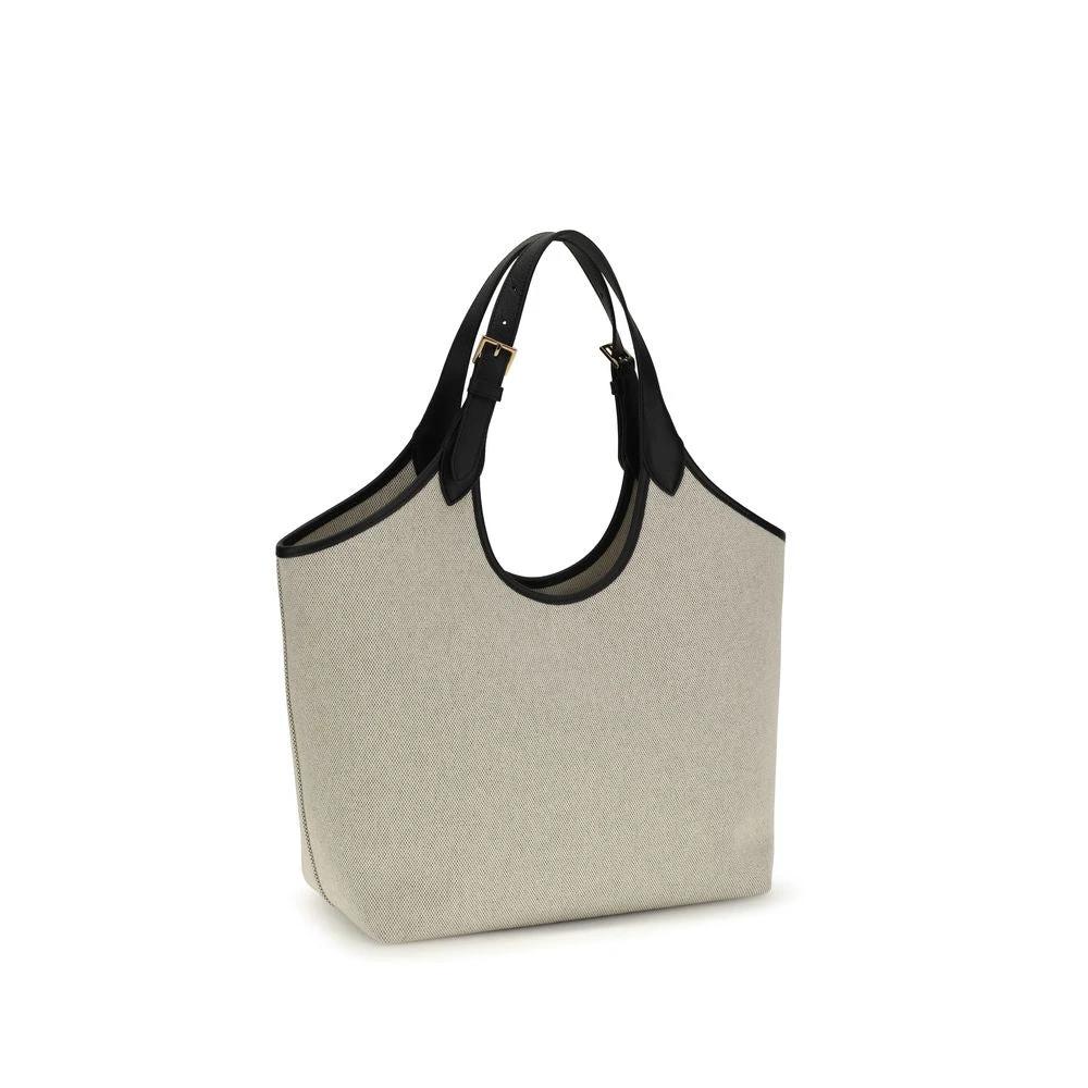 Versace Beige Cotton Shoulder Bag by Versace