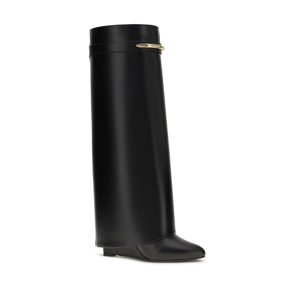 Bottes Givenchy femme Shark en cuir de veau noir – GI-BE703XE1J7001