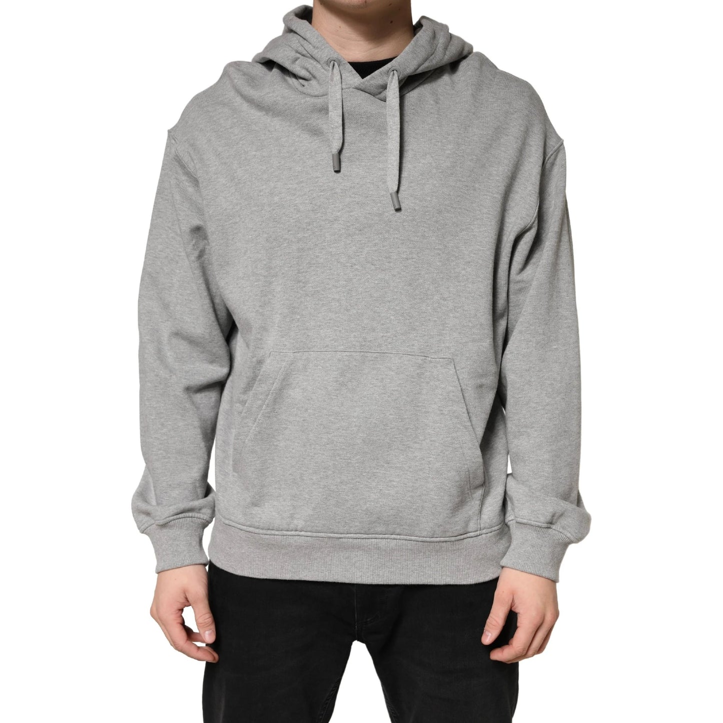 Dolce & Gabbana Gray Cotton Hooded Sweatshirt Sweater by Dolce & Gabbana