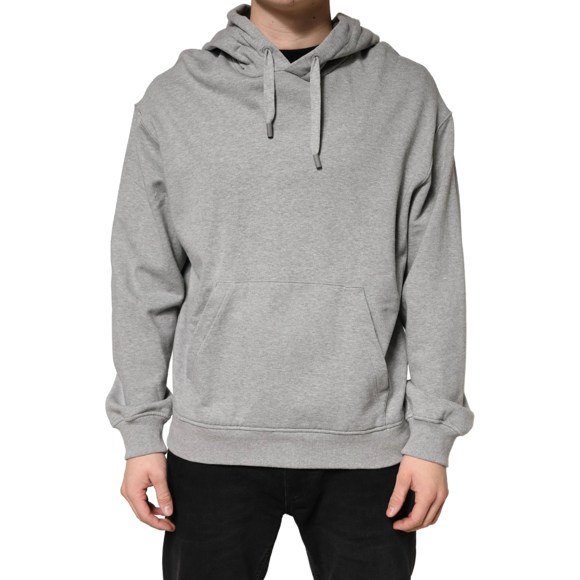Dolce & Gabbana Gray Cotton Hooded Sweatshirt Sweater by Dolce & Gabbana