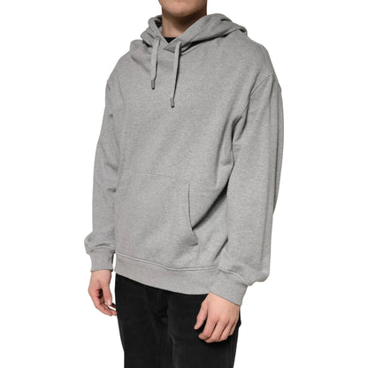 Dolce & Gabbana Gray Cotton Hooded Sweatshirt Sweater by Dolce & Gabbana