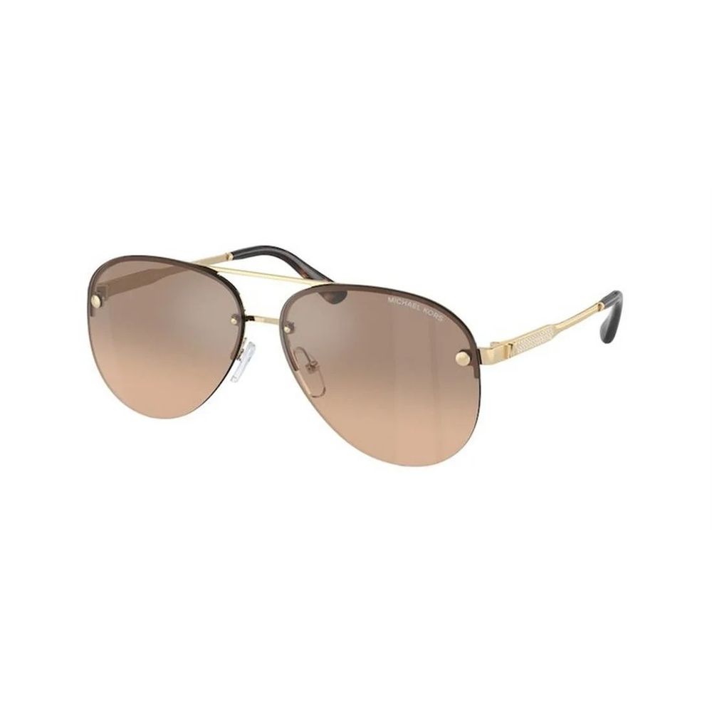 Michael Kors Lunettes de Soleil Métal Doré Gradient Marron pour Femmes MK1135B10143D