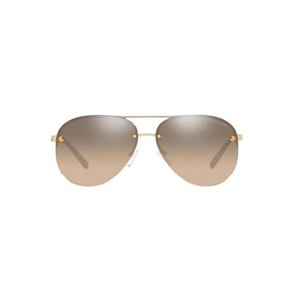 Michael Kors Lunettes de Soleil Métal Doré Gradient Marron pour Femmes MK1135B10143D