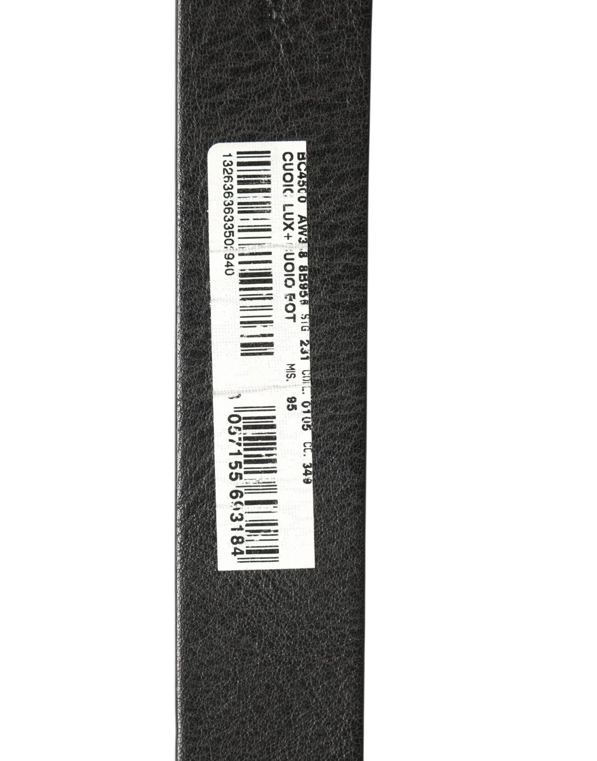 Dolce & Gabbana Black Leather Silver Chain Waist Men Belt by Dolce & Gabbana