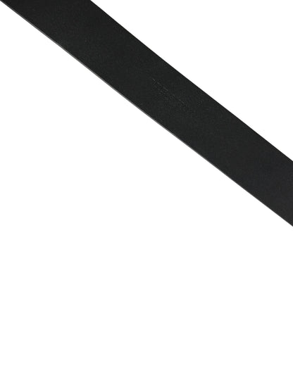 Dolce & Gabbana Black Calf Leather Gold Metal Buckle Belt by Dolce & Gabbana