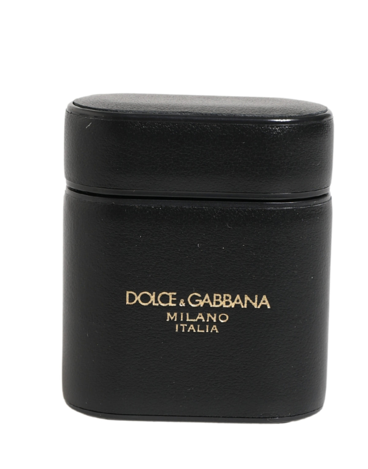 Étui AirPods Dolce & Gabbana femme à rabat en cuir de veau noir – SMY11117