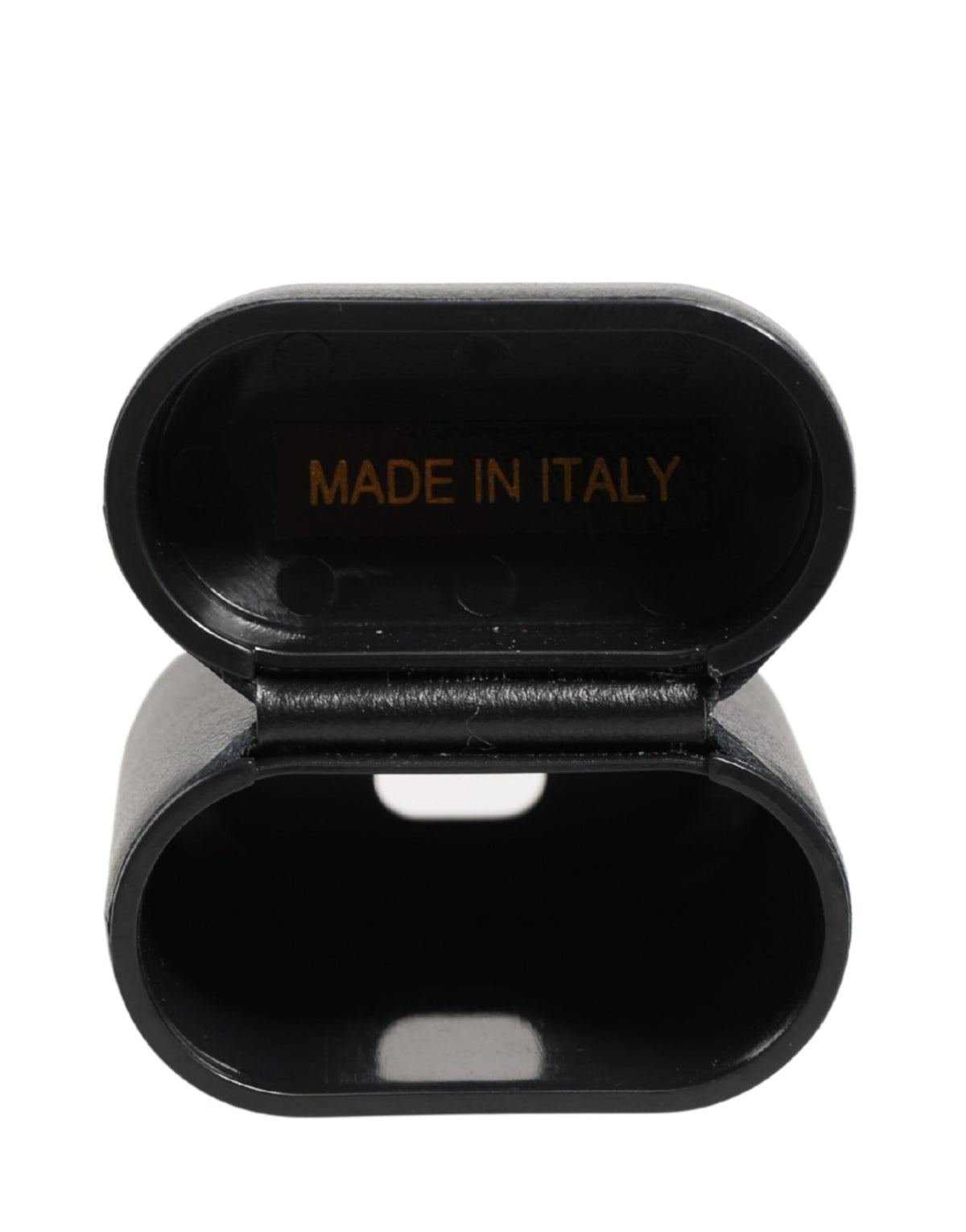 Étui AirPods Dolce & Gabbana femme à rabat en cuir de veau noir – SMY11117