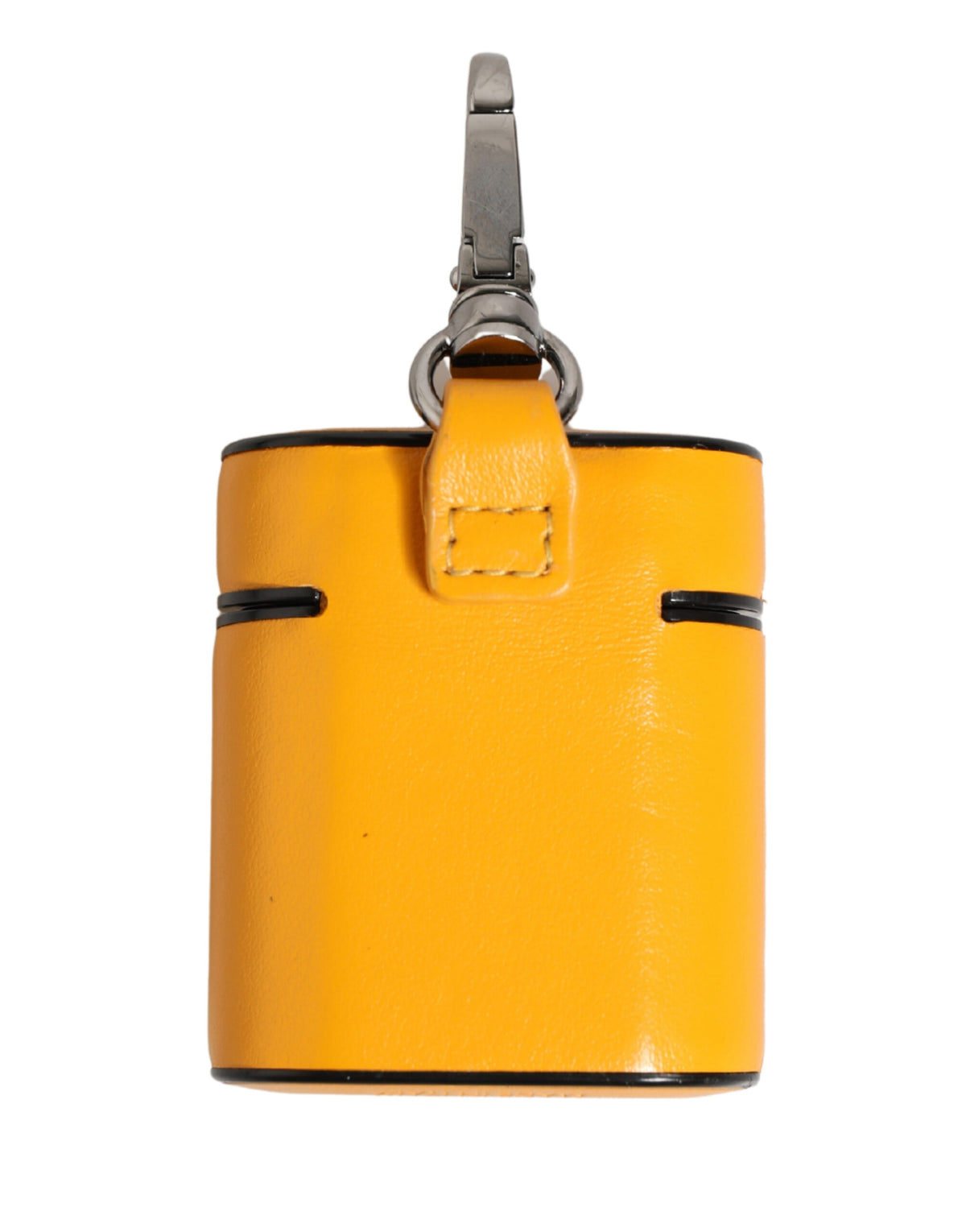Étui AirPods Dolce & Gabbana femme à rabat avec dragonne en cuir de veau jaune – SMY11346