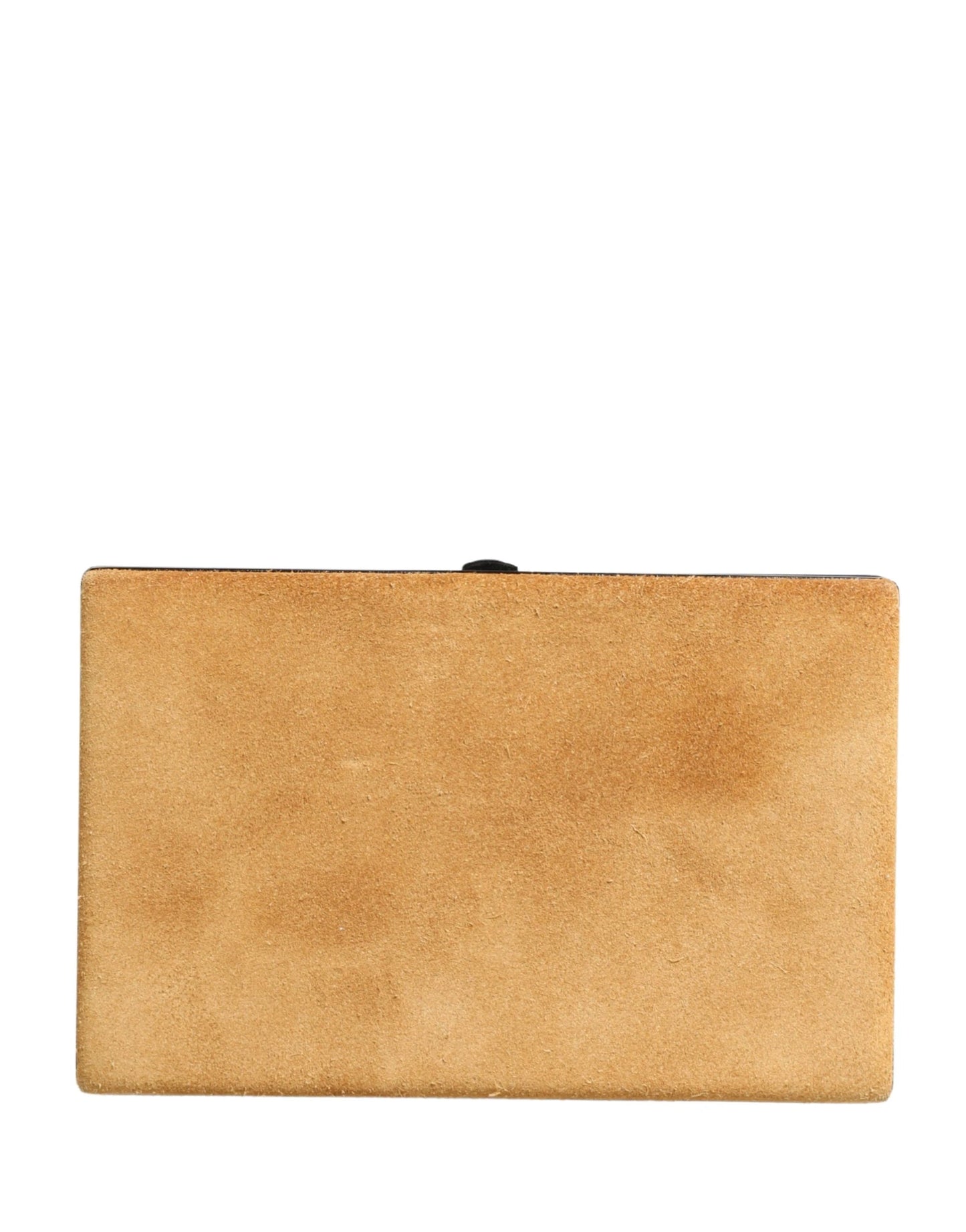 Dolce & Gabbana Beige Velvet Calf Leather Clutch Evening Women Purse Bag by Dolce & Gabbana