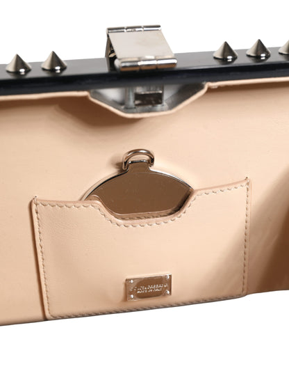 Dolce & Gabbana Black Acrylic Plexiglass Studded DOLCE BOX Clutch Bag