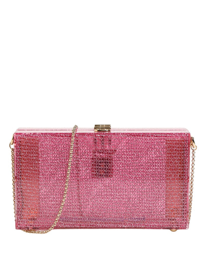 Dolce & Gabbana Pink DOLCE BOX Clutch Crossbody Women Evening Borse Bag