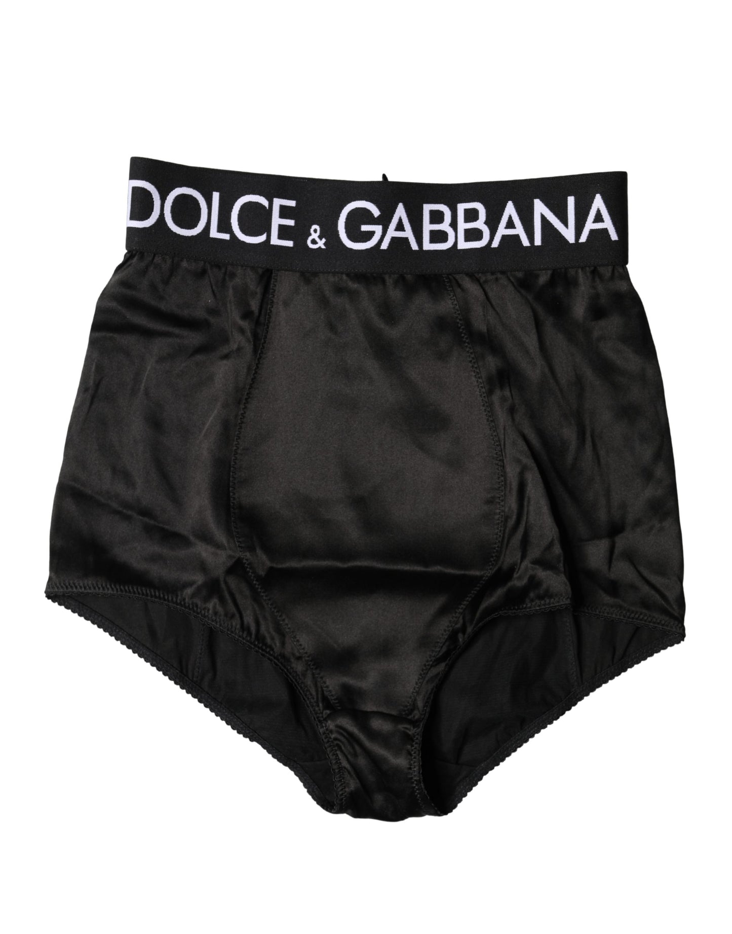 Dolce & Gabbana Black Logo Girdle High Waist Panty  Underwear