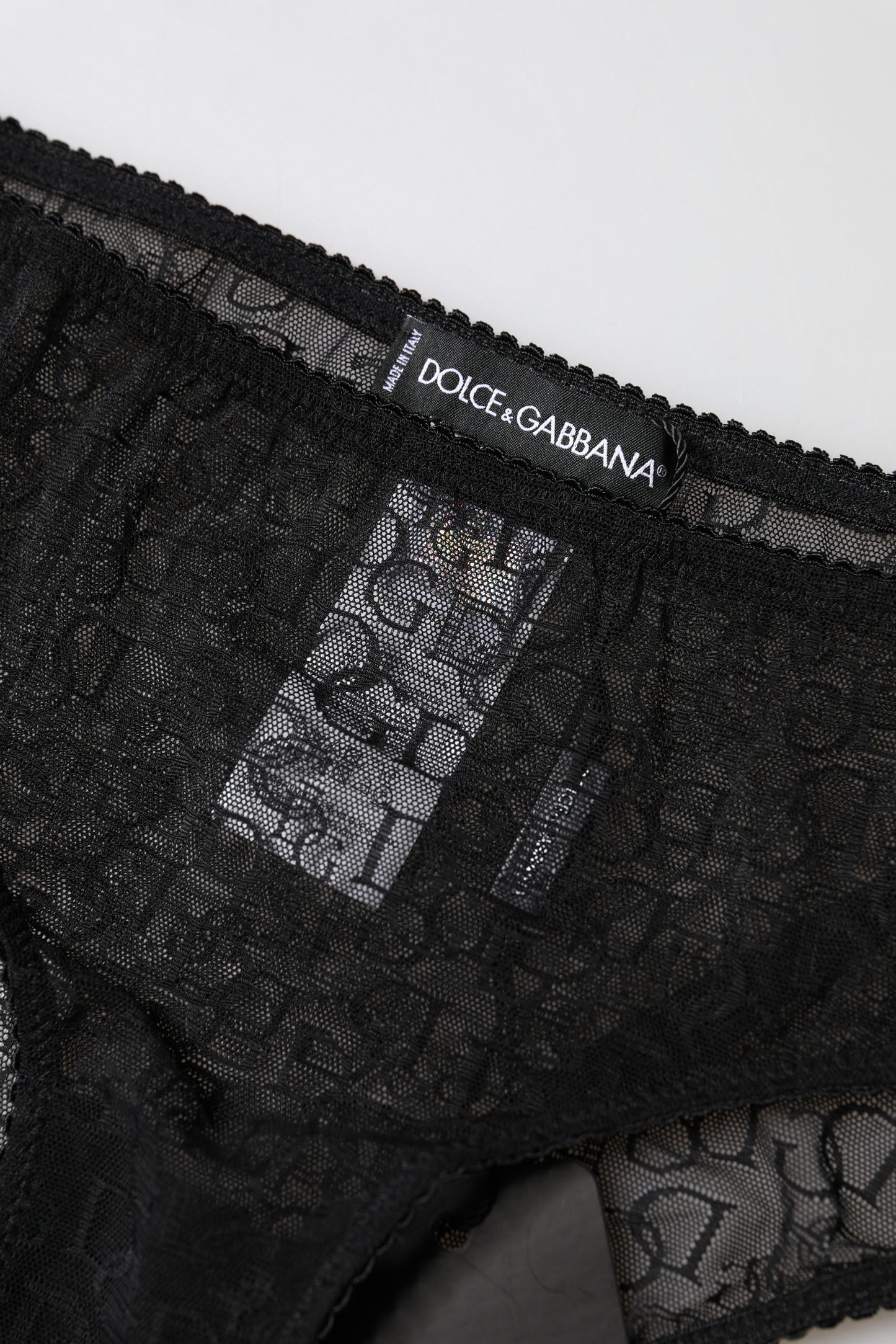 Dolce & Gabbana Black Nylon Stretch Mid Waist Brief Underwear