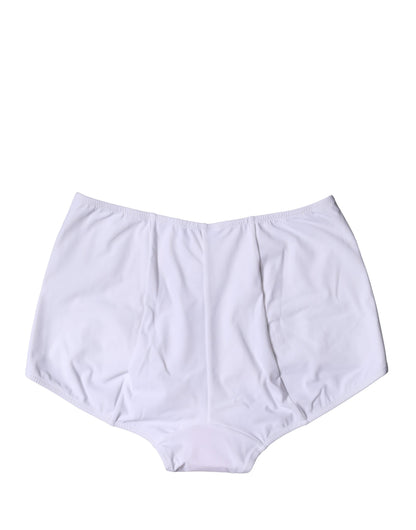 Dolce & Gabbana White Logo Girdle High Waist Panty Underwear