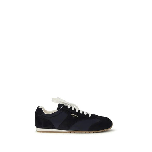 Prada Blue Calf Leather Bos Taurus Athletic Sneakers by Prada