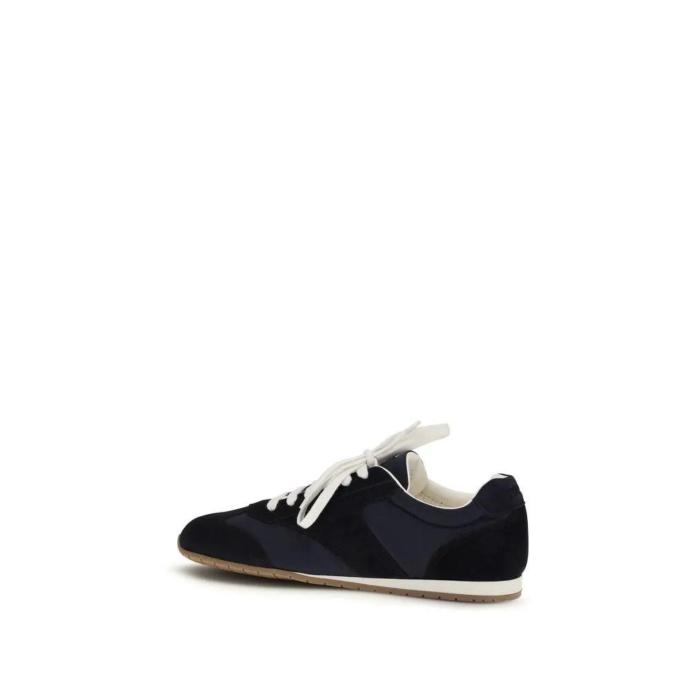 Prada Blue Calf Leather Bos Taurus Athletic Sneakers by Prada