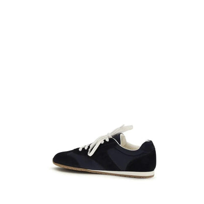 Prada Blue Calf Leather Bos Taurus Athletic Sneakers by Prada