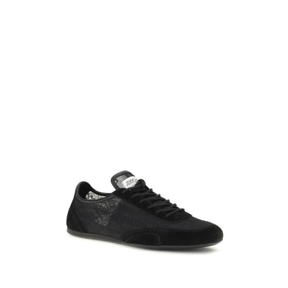 Jimmy Choo Black Calf Leather Bos Taurus Athletic Sneakers