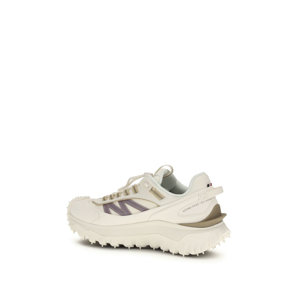 Moncler White Calf Leather Bos Taurus Athletic Sneakers