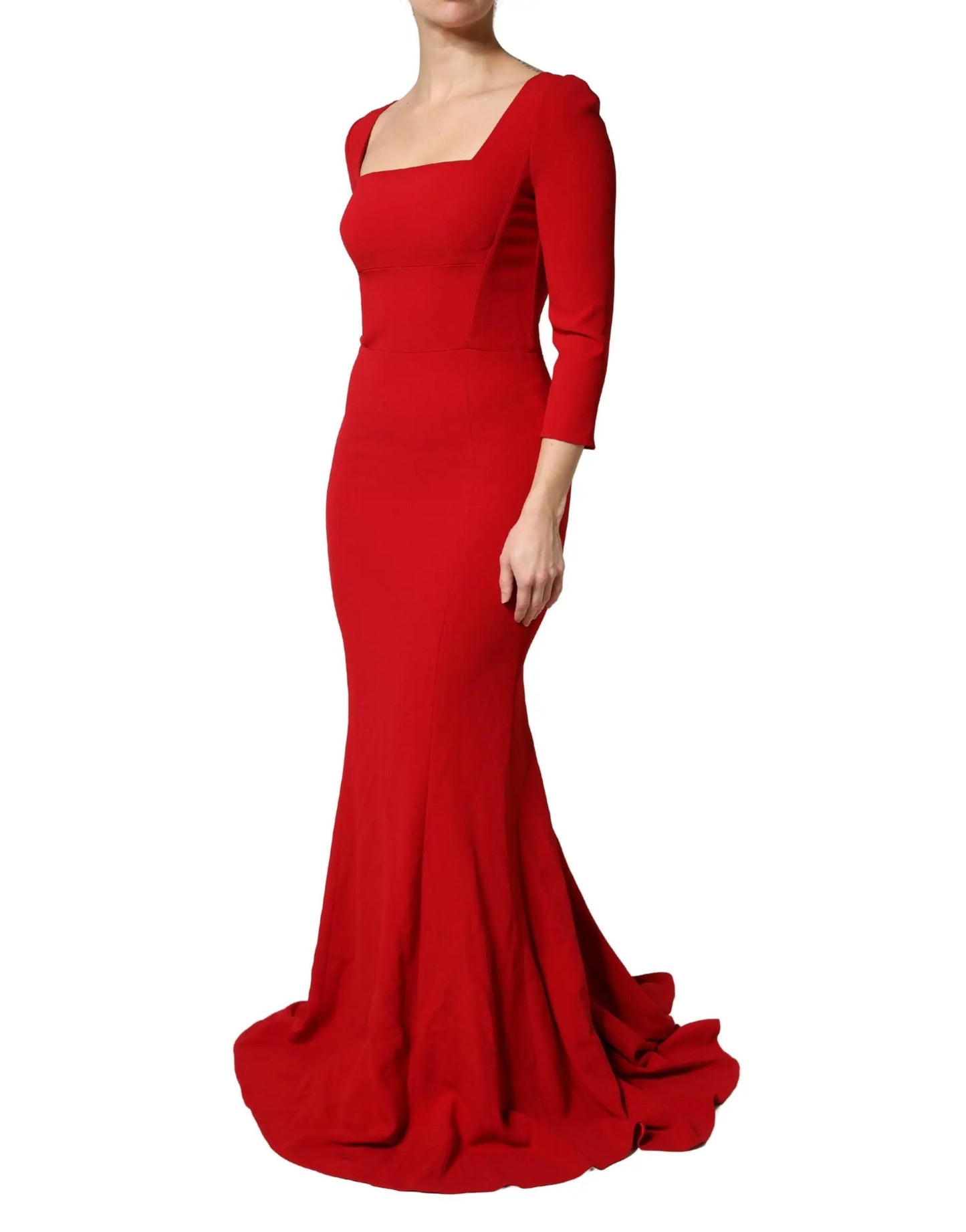 Dolce & Gabbana Red Viscose Sheath Bodycon Mermaid Dress by Dolce & Gabbana