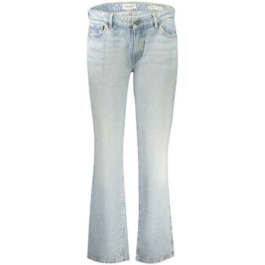 Jean Guess Jeans femme G08 droit taille mi-haute en coton bleu clair – GU-42883