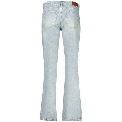 Jean Guess Jeans femme G08 droit taille mi-haute en coton bleu clair – GU-42883