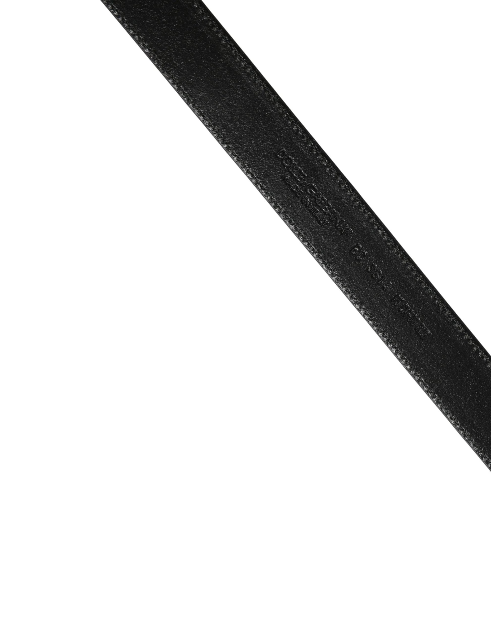 Dolce & Gabbana Men Brown Classic Leather Metal Buckle Belt by Dolce & Gabbana